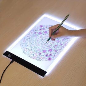 Resim 1 adet Ultra İnce Ayarlanabilir LED Işık Kutusu, A5/A4 Boyutu, USB Arayüzü, Tatoo Çizimi, Çizim, Animasyon ve Stencil için İz Işık Tablası - Sanatçılar ve Tasarımcılar için Taşınabilir Akrilik Işık Kutusu 