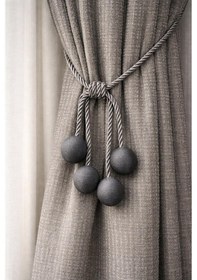 Resim 4 Toplu Halat Sarım Tavan Braçöl Fon Ve Tül Perde Bağı Antrasit 1 Adet Antrasit 