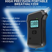 Resim LCD Ekranlı Yüksek Hassasiyetli Alkol Test Cihazı - %0.001 Doğruluk, Taşınabilir DUI Test Cihazı, Çıkarılabilir Hava Girişi, Kompakt & Şık Tasarım, 10 Adet Tek Kullanımlık Ağızlık, Ev, Etkinlik Organizatörleri İçin Dayanıklı Plastik Yapı, İçki İçmek İçin Alkol Test Cihazı, alköl metre, alkolmetre, alkol testi cihazı, alkol tester 