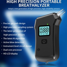 Resim LCD Ekranlı Yüksek Hassasiyetli Alkol Test Cihazı - %0.001 Doğruluk, Taşınabilir DUI Test Cihazı, Çıkarılabilir Hava Girişi, Kompakt & Şık Tasarım, 10 Adet Tek Kullanımlık Ağızlık, Ev, Etkinlik Organizatörleri İçin Dayanıklı Plastik Yapı, İçki İçmek İçin Alkol Test Cihazı, alköl metre, alkolmetre, alkol testi cihazı, alkol tester 
