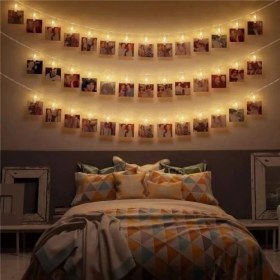 Resim LED Işıklı Fotoğraf Mandalları 10 Adet 