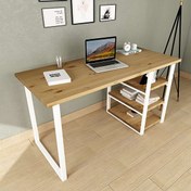 Resim Woodesk CPT4616-140 75x140x60 CM Dizayn Masif Ağaç Natural Çalışma Masası Woodesk