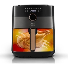 Resim Empressco Geniş Kapasiteli Metalik Siyah Hava Fritözü, Sağlıklı ve Pratik Pişirme Keyfi 