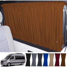 Resim Oto Pandami Mercedes Sprinter W907 Orta 2018+ Uyumlu Taba Raylı Oto Perde Takımı 
