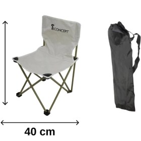 Resim T. Concept Konforlu Kolay Taşınabilir Metal Ayaklı Katlanabilir Küçük Çocuk Kamp Sandalye Beyaz Renk 