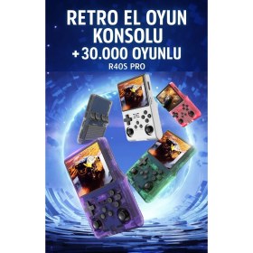 Resim Retro Arcade R40S Pro Arkos 2.0 +30.000 Oyunlu El Konsolu 256 GB 