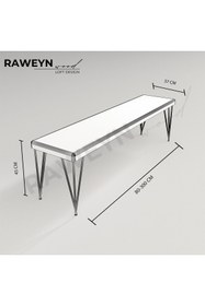 Resim deryawood Raweyn Masif Ahşap Rhea Bank 37*180*45cm 