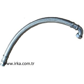 Resim Fleks Bağlantı Hortumu - 2'' - 150 Cm - Dirsekli - Paslanmaz Çeli 