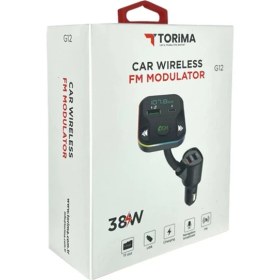 Resim Torima G12 Bluetoot Fm Transmitter Fm Verici 38W Pd Giriş Microsd Kart Girişi 
