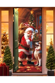 Resim PROMISEBACKDROP2 190x75cm Lastikli kapı süsü, Kumaş kapı giydirme, Christmas decor, Yılbaşı, Okul etkinlik kapı süsü 