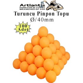Resim Turuncu Pinpon Topu 100 Adet Masa Tenis Topu Evcil Hayvan Kedi Oyuncağı Okul Sınıf Etkinlik Deney Topu 