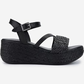 Resim Valmenti Kadın Hakiki Deri Siyah Topuklu Sandalet 539 102 Bn Sndlt Y25 Sıyah Siyah 