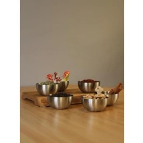 Resim Ala Store 10'lu 18/10 Paslanmaz Çelik Çerezlik Seti | Çok Amaçlı Atıştırmalık Sunum Kasesi No.1 | Tatlı Meze Kahvaltılık Sunum Kabı | Ø 8 cm 