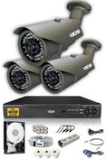 Resim Cepten İzle 250 Dış 3 Kameralı 5 MP Sony Lensli 1080p Fullhd Güvenlik Kamerası Sistemi DS-2073HD-SET3-250-X IDS