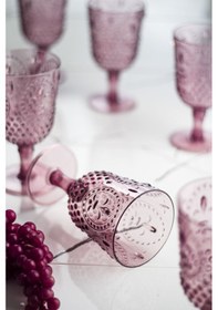 Resim Akrilik Tekli Kadeh & Su Meşrubat Kahve Yanı Bardağı Mürdüm 450 ML ( Cam Değildir ) 