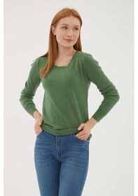 Resim Fashion Friends Bayan Kazak 24k0779k1 Yeşil Yeşil 
