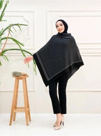 Resim dandissi sport Kadın Puantiye Desenli Üçgen Panço 