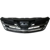 Resim TŞT 2010 - 2013 Toyota Corolla E150 Ön Panjur Siyah (Nikelaj Kaplamalı) (Üst Koruma Plastikli) (Fpı) (Oem NO:5311102909) 