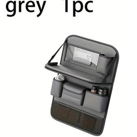 Resim Dashanshop Gri 1 Adet Katlanır Masa Tepsili Çok Bölmeli Araç Koltuğu Organizatörü Tablet Kahve Şemsiye 