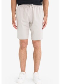 Resim Defacto Slim Fit Dar Kesim Cepli Pamuklu Basic Düz Bermuda Şort W1105az25spbg170 Bej 