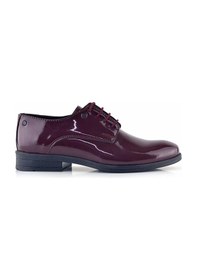 Resim Rakerplus Bordo Rugan Bağcıklı Metal Detaylı Oxford Çocuk Klasik Ayakkabısı Bordo 