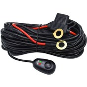 Resim Reedark 300w 12v Evrensel Led Işık Barası Kablolama Seti - 16 Awg Kablo, 40a Röleli 