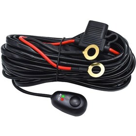 Resim Reedark 300w 12v Evrensel Led Işık Barası Kablolama Seti - 16 Awg Kablo, 40a Röleli 