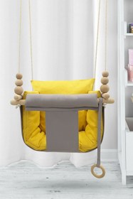Resim Sallansana Gri Sarı Kombin Dream Swing Salıncak 