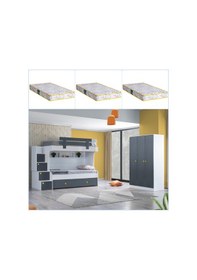 Resim Setaymobilya Metris Yavru Yataklı Ranza + 3 Kapaklı Dolap + 3 Comfort Yatak 