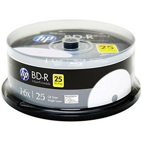 Resim HP Blu-Ray BD-R 6X 25GB 25'li Cake Box - Printable 