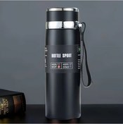 Resim Xuweiwei Siyah 1000ml Paslanmaz Çelik Termos 24saat Sıcak 48saat Soğuk Taşınabilir Mat Kapak 