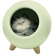 Resim Reedark Şarj Edilebilir Kedi Şekilli Gece Lambası - Çocuk Odası Işık Hediyesi Yeşil 