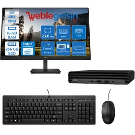 Resim Hp Pro Mini 400 G9 Intel Core i5 12500T 16GB 256 GB SSD Freedos 23.8 inç Monitör Mini Bilgisayar 4G4N7AVMMF05 