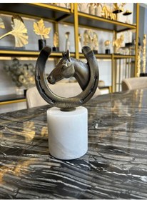 Resim At Nalı Dekoratif Metal Obje-eskitme Antik Bronz Çok Renkli 