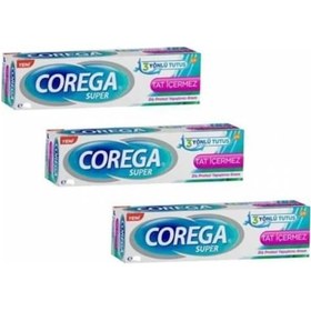 Resim Super Protez Yapıştırıcı Tatsız Krem 40 Gr X 3 Kutu 