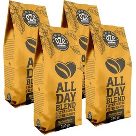 Resim Oze All Day Blend Filtre Kahve 4'lü 250G French Press 