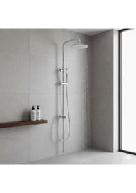 Resim Eczacıbaşı Punto 201 Robot Tepe Duş Kolonu Banyo Duş Seti Krom Krom 