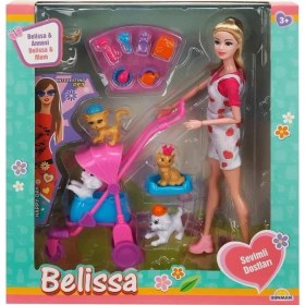 Resim SDT Group Belissa'nın Annesi Pikniğe Gidiyoruz Bebek Seti 30 cm 
