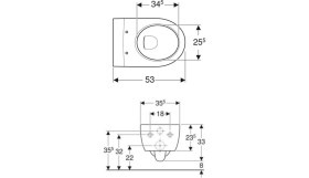 Resim Geberit 501.659.00.1 GB Icon Rimfree Asma Klozet ve Kapak Seti 