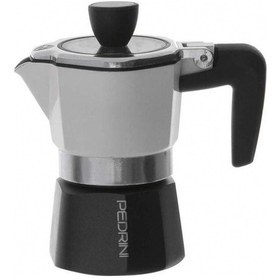 Resim Pedrını Moka Pot 3 Cups Siyah Beyaz Şeffaf Kapaklı 