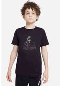 Resim Mortal Kombat Scorpion Fatality Baskılı Unisex Çocuk Siyah T-Shi (528355038) 