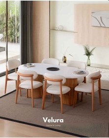 Resim Vera Yemek Odası Takımı Yemek Masası + 4 Adet Sandalye Beyaz 