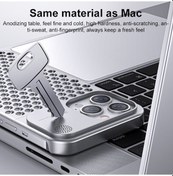 Resim Cbtx İphone 15 Pro Max Uyumlu Aromaterapi Alüminyum Alaşımlı Soğutma Telefon Kılıfı 