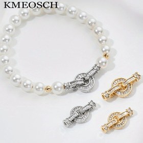 Resim 1 adet KMEOSCH Parlak Zirkonya Bağlantılar Kilitleri - 18K Altın Kaplama Pirinç Takı Hızlandırıcı, Parıldayan Kübik Zirkonya Detayları, Dayanıklı DIY Bileklik ve Kolye Kilitleri, El Sanatları, Takı Yapımı Malzemeleri, Bileklik Kilitleri, Metalik Kaplama, Parlatılmış Kaplama 