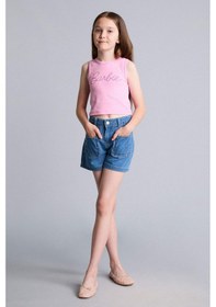 Resim Defacto Barbie Bisiklet Yaka Atlet Kız Çocuk H7261a826hspn666 Pembe-pn666 