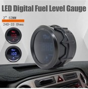 Resim Padalink 52mm Dijital Yakıt Göstergesi - Mavi Arka Işık - Sensörsüz - 240-33 Ohm Uyumlu 