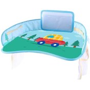 Resim PSGT Çocuklar Seyahat Tepsisi Cepli Arabalar Için Koltuk Aktivite Masası Tablet Tutucular 