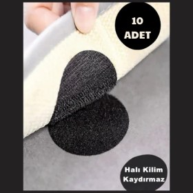Resim Halı Kilim Koltuk Örtüsü Kaydırmaz Sabitleyici Cırt Yıkanabilir Kendinden Yapışkanlı Ped 10 Adet 