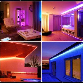 Resim Aciko Makyaj Masası Için Rgb 5 Metre Adaptörlü 24 Tuşlu Kumandalı Şerit LED Hazır Set 