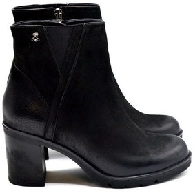 Resim Kadın Topuklu Nubuk Deri Bot Siyah 2179125k Yetişkin 